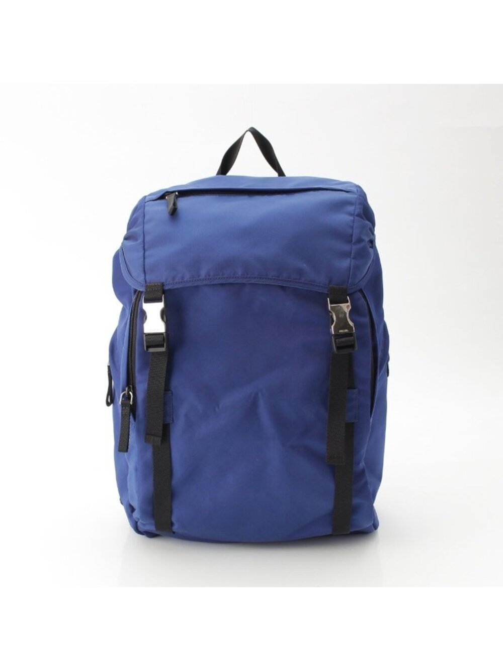 Prada Nylon Triangle Logo Backpack Blue - Picture 1 of 10